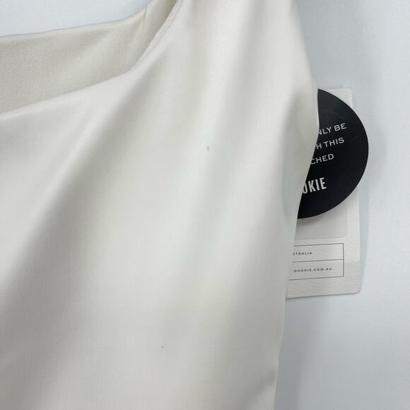 Nookie | NWT Off Duty Mini Dress in Cream Vegan Leather S - Picture 9 of 14